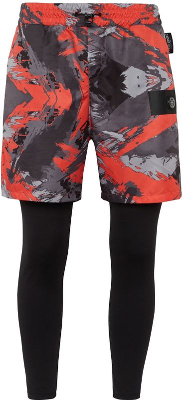 Plein Sport - Running Pants - Veelkleurig - Korte Broeken - Polyester