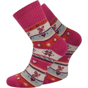 normani Sokken  lichtblauw / fuchsia / rood / wit