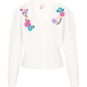 IZIA Gebreid vest 'Fashion Look'  azuur / donkergroen / pink / offwhite