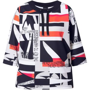 Ulla Popken Trui  rood / zwart / wit