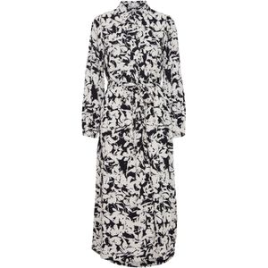 Fransa Blousejurk 'Cina Dr 1'  zwart / wit