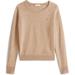 TOMMY HILFIGER - Trui - Beige - Normale Pasvorm - Lange Mouw