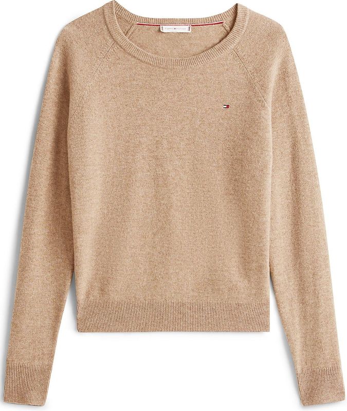 TOMMY HILFIGER - Trui - Beige - Normale Pasvorm - Lange Mouw