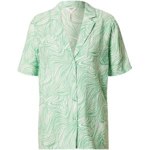 OBJECT Blouse  groen / wit