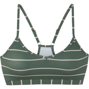 Look - Gestreept - Bralette Bikini - Olijf - Recycling-Polyamide