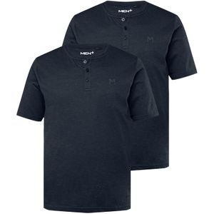 Men Plus Shirt  donkerblauw