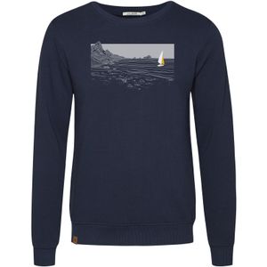 GREENBOMB - Nature Cliffsail - Sweatshirt - Navy - Pastelblauw - Geel - Wit