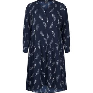 Zizzi Blousejurk 'XANNI'  navy / wit