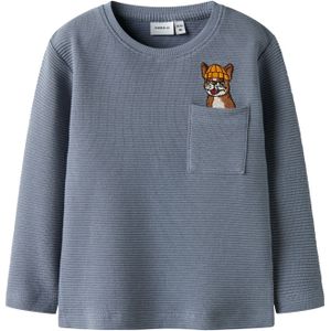 Name It - NMMROFUS LS NREG TOP - Shirt met Lange Mouwen - Flint Stone