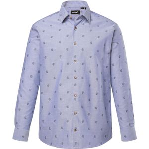 Men Plus Overhemd  duifblauw / zwart