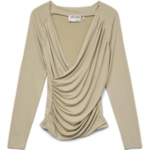 Awsophia - Blouse - V-Hals - Lange Mouwen - Tight Fit