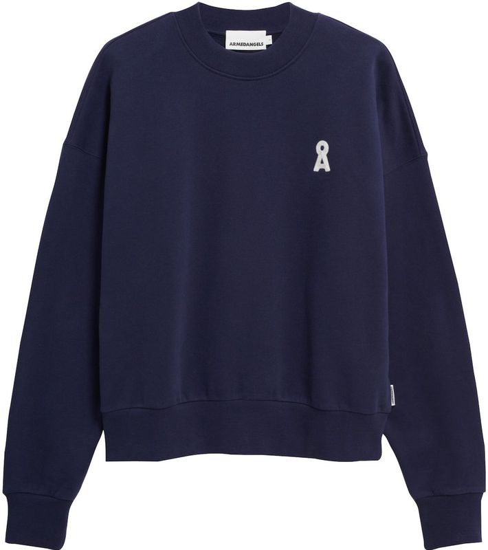 ARMEDANGELS Sweatshirt 'ALIZAA'  donkerblauw / wit