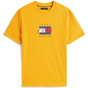 Tommy Hilfiger - LINEAR FLAG GRAPHIC - T-shirt - Countryside Yellow