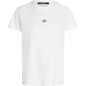 Karl Lagerfeld Shirt 'AUTOGRAPH'  zwart / wit