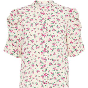 ICHI Blouse 'IHKate'  crème / groen / pink