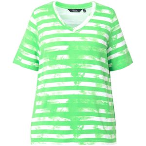 Ulla Popken Shirt  neongroen / wit
