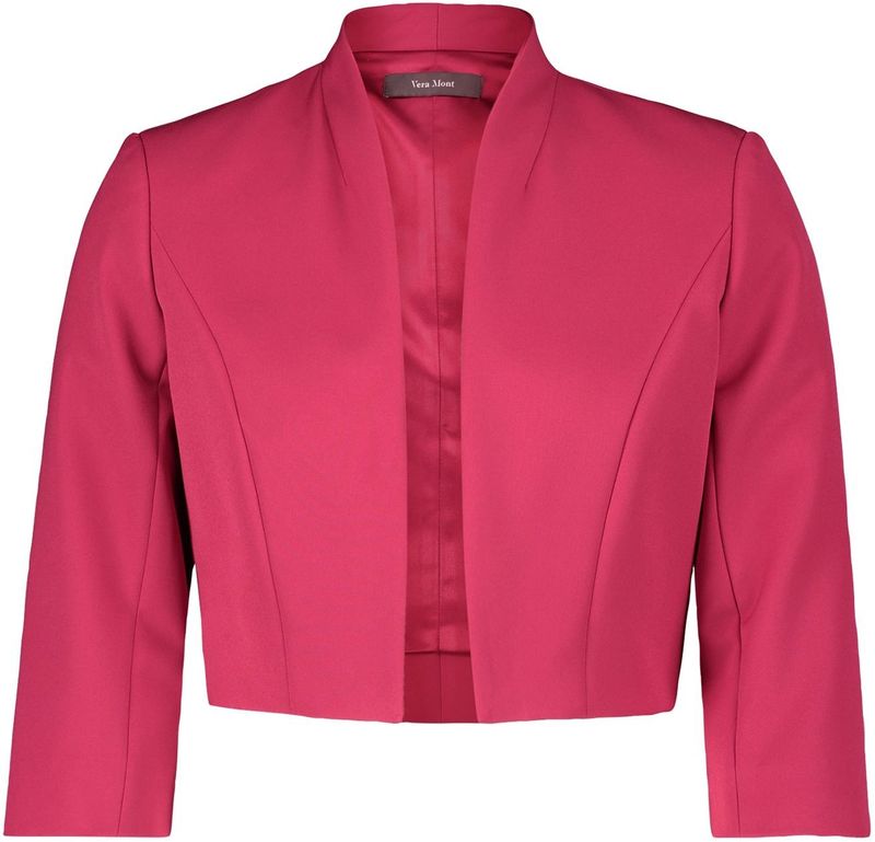 Vera Mont - Blazer - Framboos - Rechte Zoom - Getailleerd Model