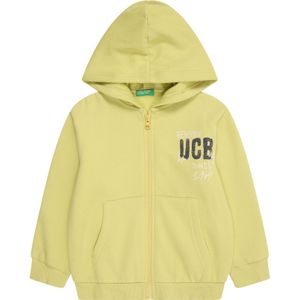 UNITED COLORS OF BENETTON Sweatvest  limoen / zwart / wit