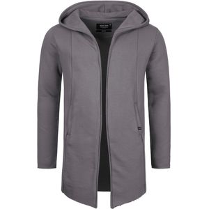 INDICODE JEANS Sweatvest 'Brekstad'  grijs / zwart