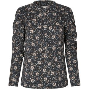 Dea Kudibal Blouse 'Visti'  beige / navy / lichtblauw / wit