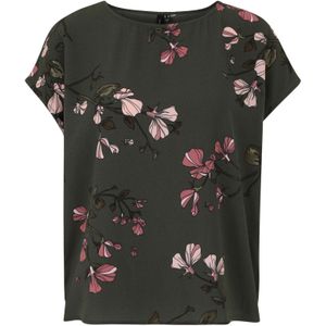 Vero Moda Petite Blouse 'VMNEWHALLIE'  antraciet / olijfgroen / oudroze / kersrood
