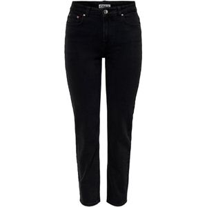 Onlemel - High Waist Straight Fit Jeans - Enkel Lengte - Stretchy Katoenen Denim