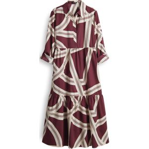 OPUS Jurk 'Werano'  bordeaux / wit