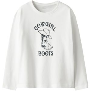 NAME IT - NKFVEEN - Shirt - Zwart/Wit - Lange Mouwen