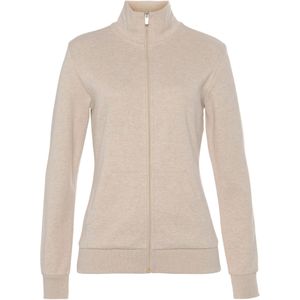 Bench - Loungewear - Sweatvest - Beige mêlee - Met Glanzende Logostiksel