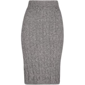 DreiMaster - Rock - Gebreid - Driedimensionaal Patroon - Aansluitend Silhouet