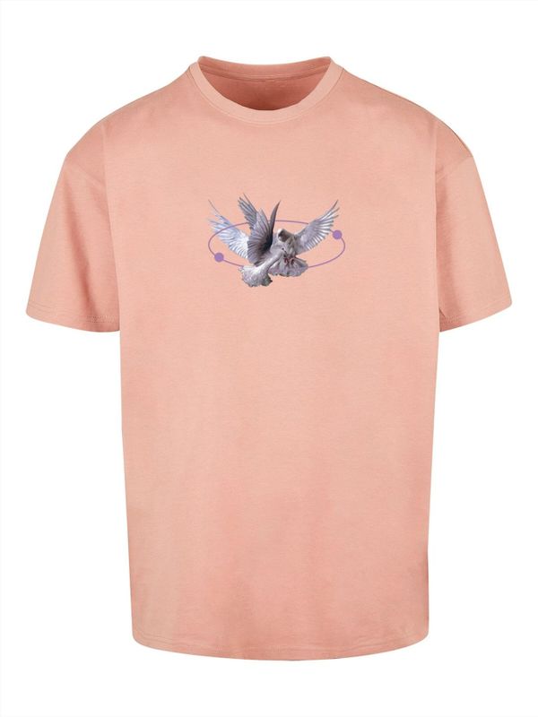 Mister Tee Shirt 'Vive La Liberte'  grijs / sering / zalm roze