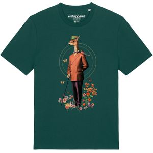Watapparel Shirt ' Fancy Llama '  donkergroen / gemengde kleuren
