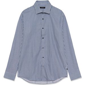 Matinique Overhemd 'MATrostol'  donkerblauw / wit