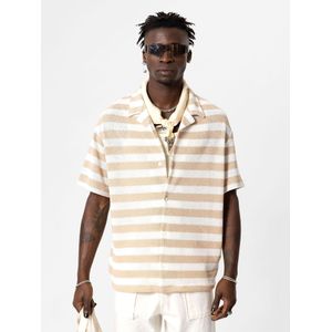 VAMOS CLO Overhemd  beige / wit