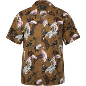 JP1880 Overhemd  bruin / groen / zwart / wit