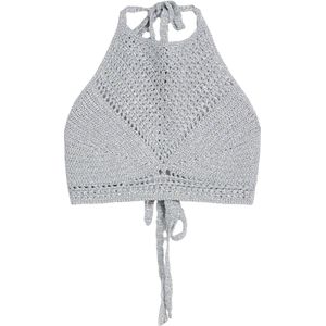 Bershka Gebreide top  zilver