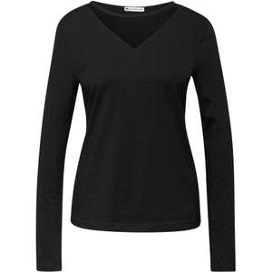 Street One - Dames Shirt - Zwart - Longsleeves