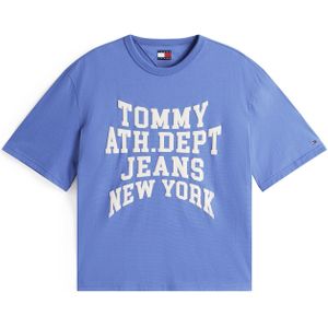Tommy Jeans Shirt '90S VARSITY'  royal blue/koningsblauw / wit