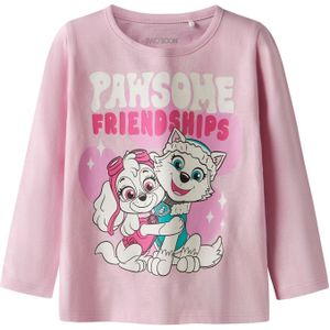 TWO SOON Shirt 'Paw Patrol'  ecru / pink / rosa / zwart