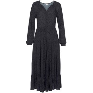 LASCANA Jurk 'Orient Hipp'  grijs / zwart
