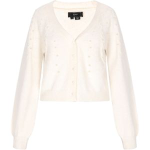 faina Gebreid vest  natuurwit