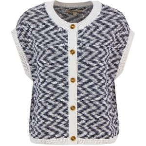 Barbour Gebreide bodywarmer 'Olivia'  navy / wit