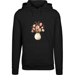 F4NT4STIC Sweatshirt 'Rosa Frühlingsblumenstrauß in Vase'  beige / groen / rood / zwart