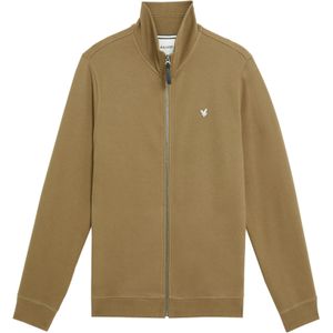 Lyle & Scott Sweatshirt 'Diagonal Weave'  donkerbeige
