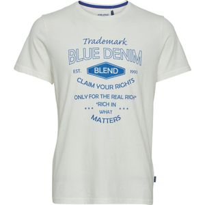 BLEND Shirt 'Adam'  blauw / wit