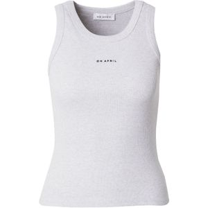 OH APRIL Top 'Dara'  lichtgrijs / zwart