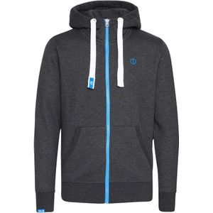 !Solid Sweatvest 'Benn'  blauw / antraciet / wit