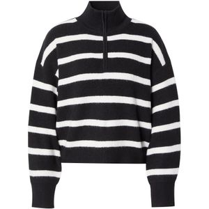 FRENCH CONNECTION Trui 'VHARI'  zwart / wit