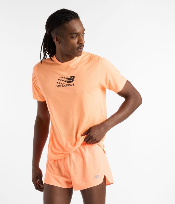 New Balance - Athletics Graphic - T-shirt - Zwart - NB DRY Sneldrogende Technologie