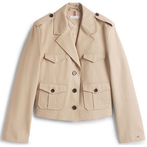 Blazer - Beige - Regular Fit - Reverskraag - Lange Mouwen